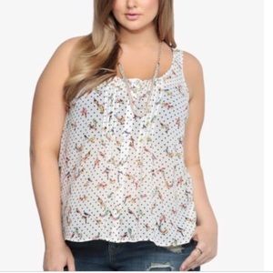 Torrid Sz3 Tulip Chiffon Blouse